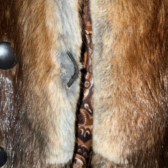 Vintage fur coat Bon Marche muskrat patchwork - Picture 12 of 12